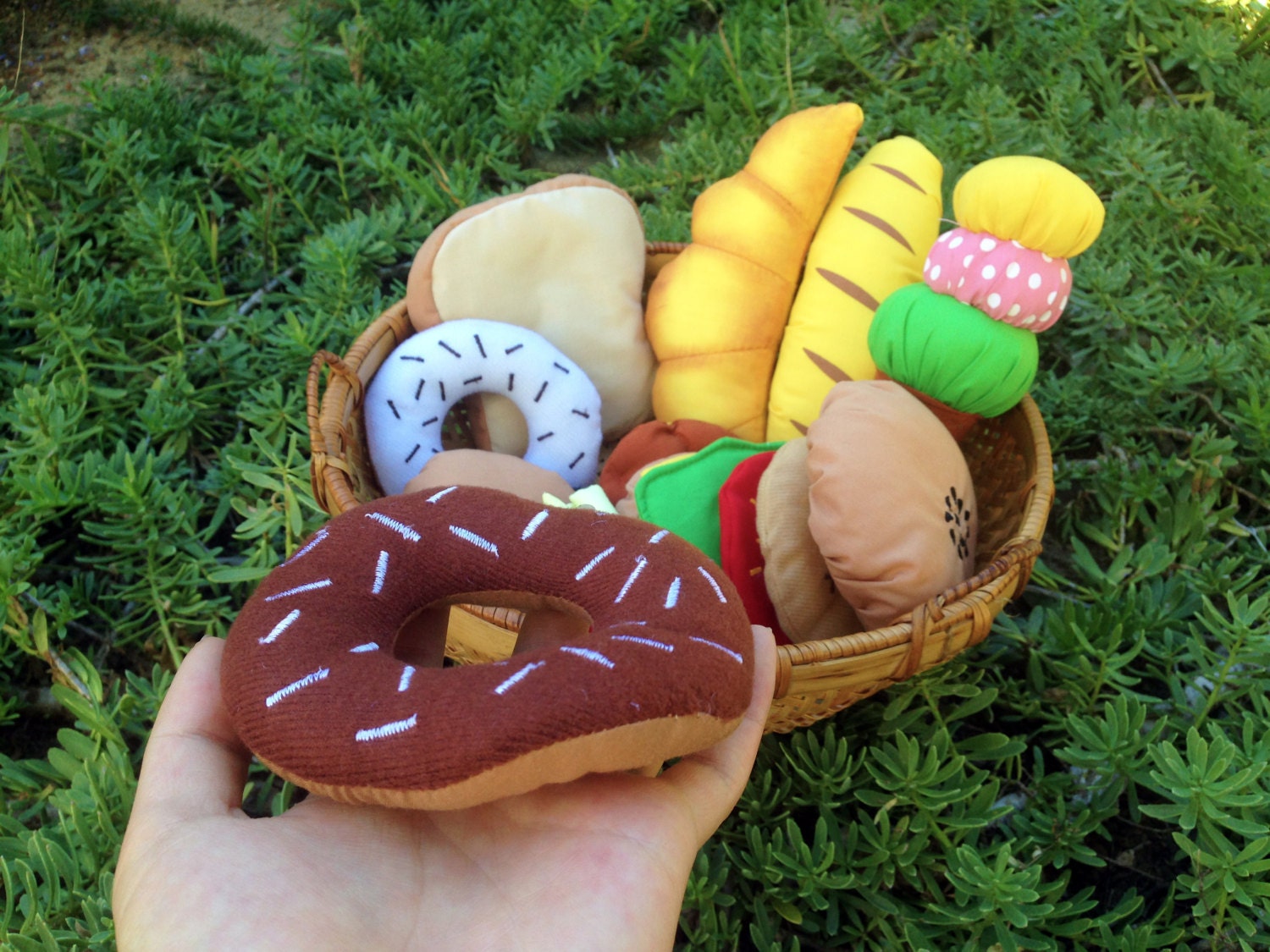 Bakery Fabric Play Set. Food toys. Role Playing for Children