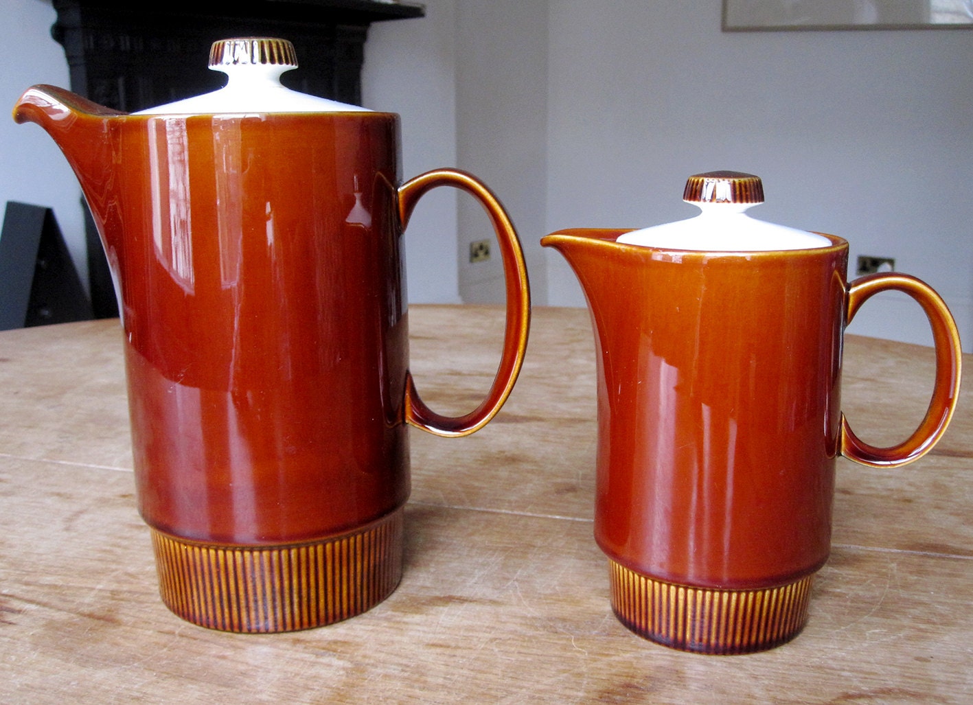 Two Vintage Poole Pottery 1960's 'Choisya'