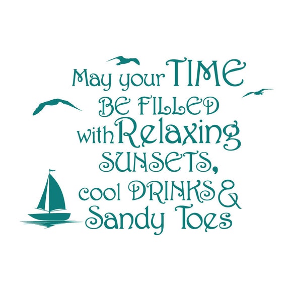Beach House Beautiful Saying Wall Decal Item 0293