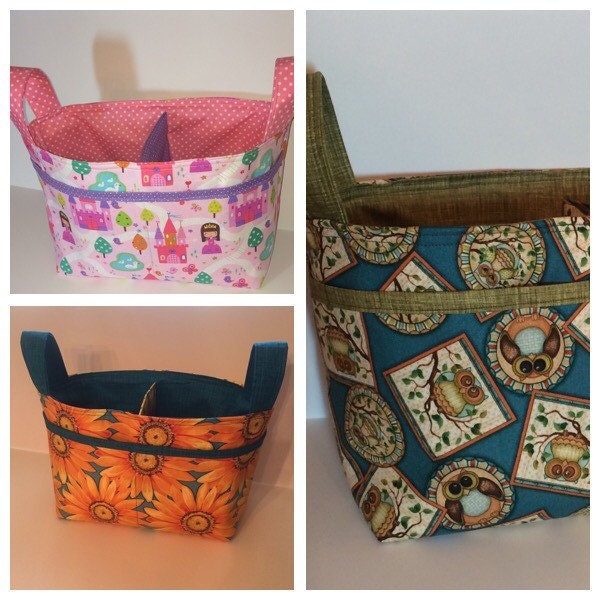 Custom fabric basket Fabric divider basket by BagsandMoretc