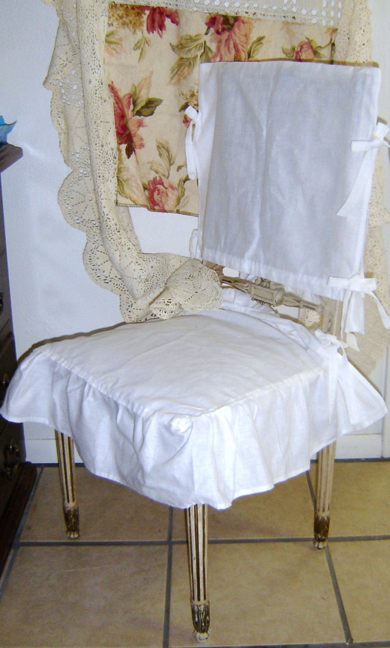 100 Linen chair cover. Shabby Chic