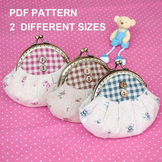Pleated Frame Coin Pouch Purse PDF Sewing Pattern & tutorial