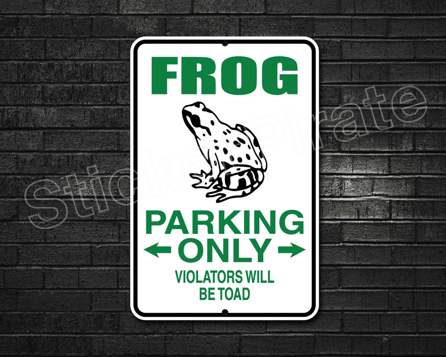 Frog Parking Only 8 x 12 Aluminum Novelty Sign