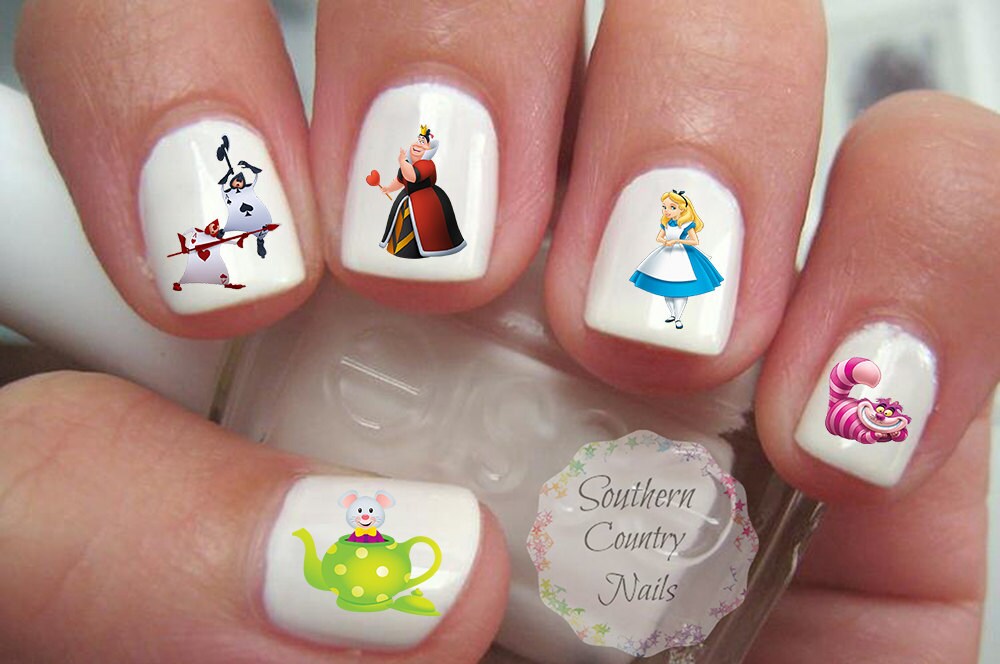 Alice In Wonderland Nail Decals
