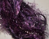 FIBERS, Yarn Fibers, Fringe Yarn, Black and Purple Fibers, Scrapbook fibers, Knitting Yarns, Crotchet Yarn, Scrapbook Fringe