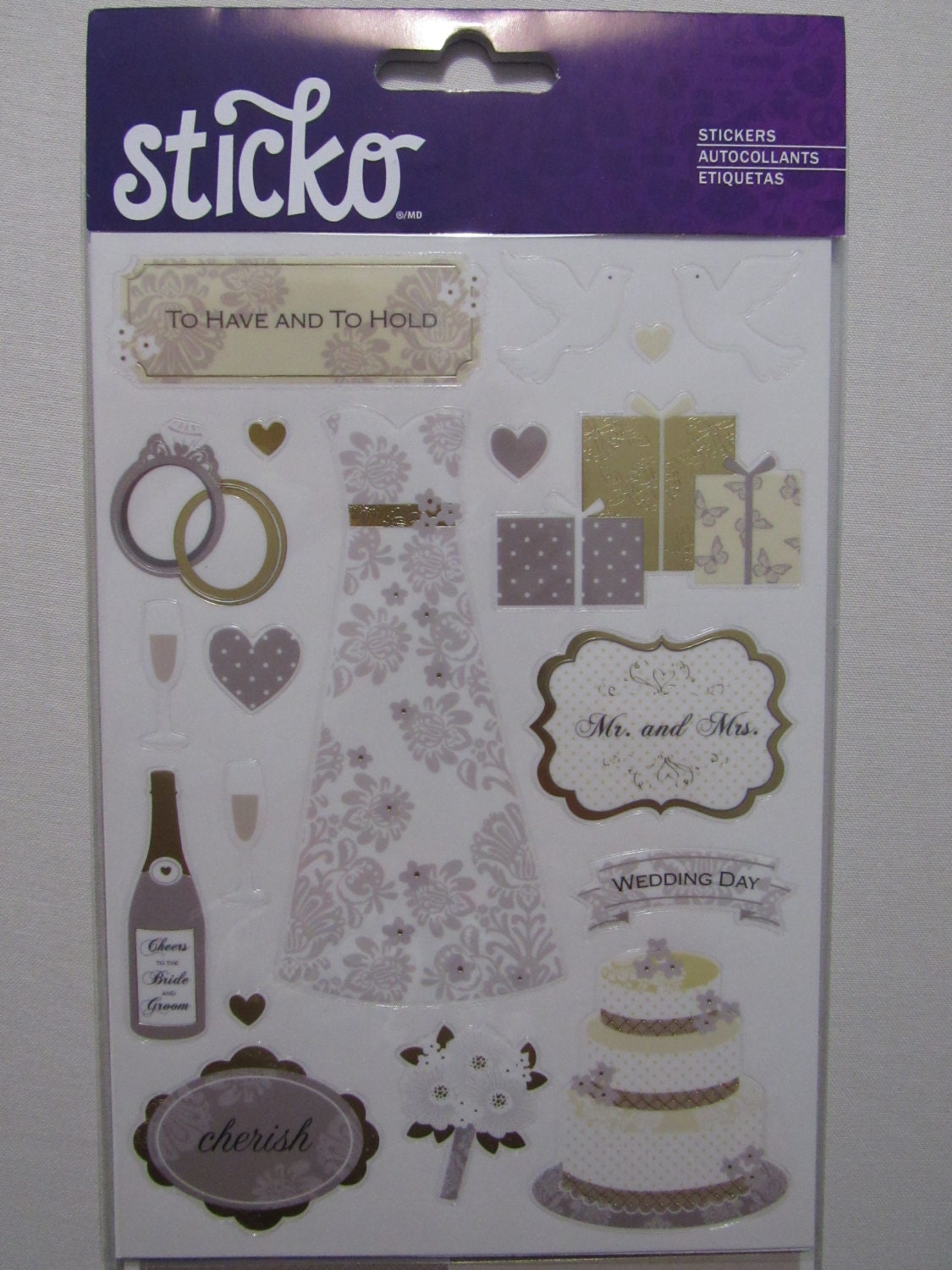 Wedding Scrapbooking Sticker Pack by MyStickerCollections on Etsy