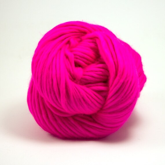 Pink Super bulky merino yarn Super chunky yarn by CloversCrochet