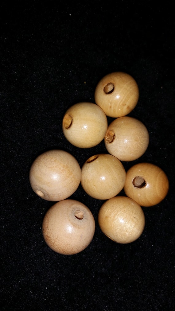 Large wood beads for crafts