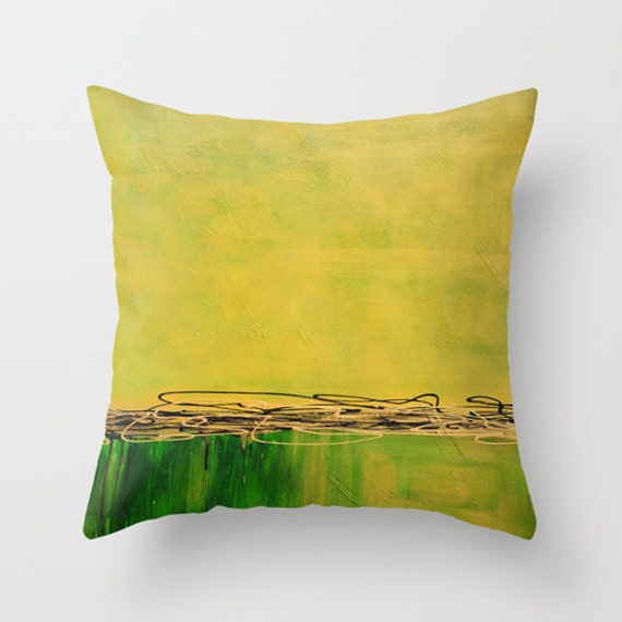 Green Gold Pillow Decorative Pillows Throw by DesignbyJuliaBars