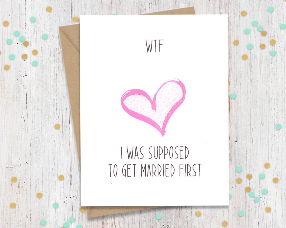 Ideas Wedding Gifts For A Friend gift for bride etsy 5 x 7 mature getting married wedding card groom congratulations best friend gift