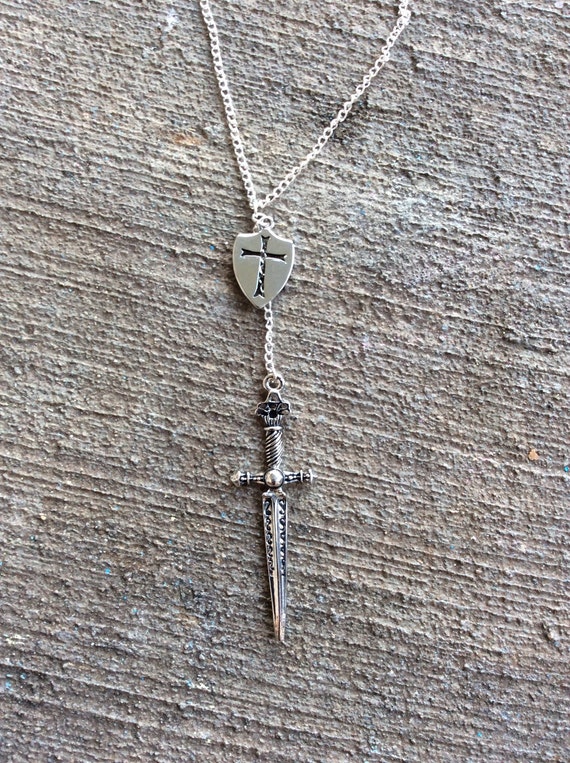 Sword Necklace by GravelyMade on Etsy