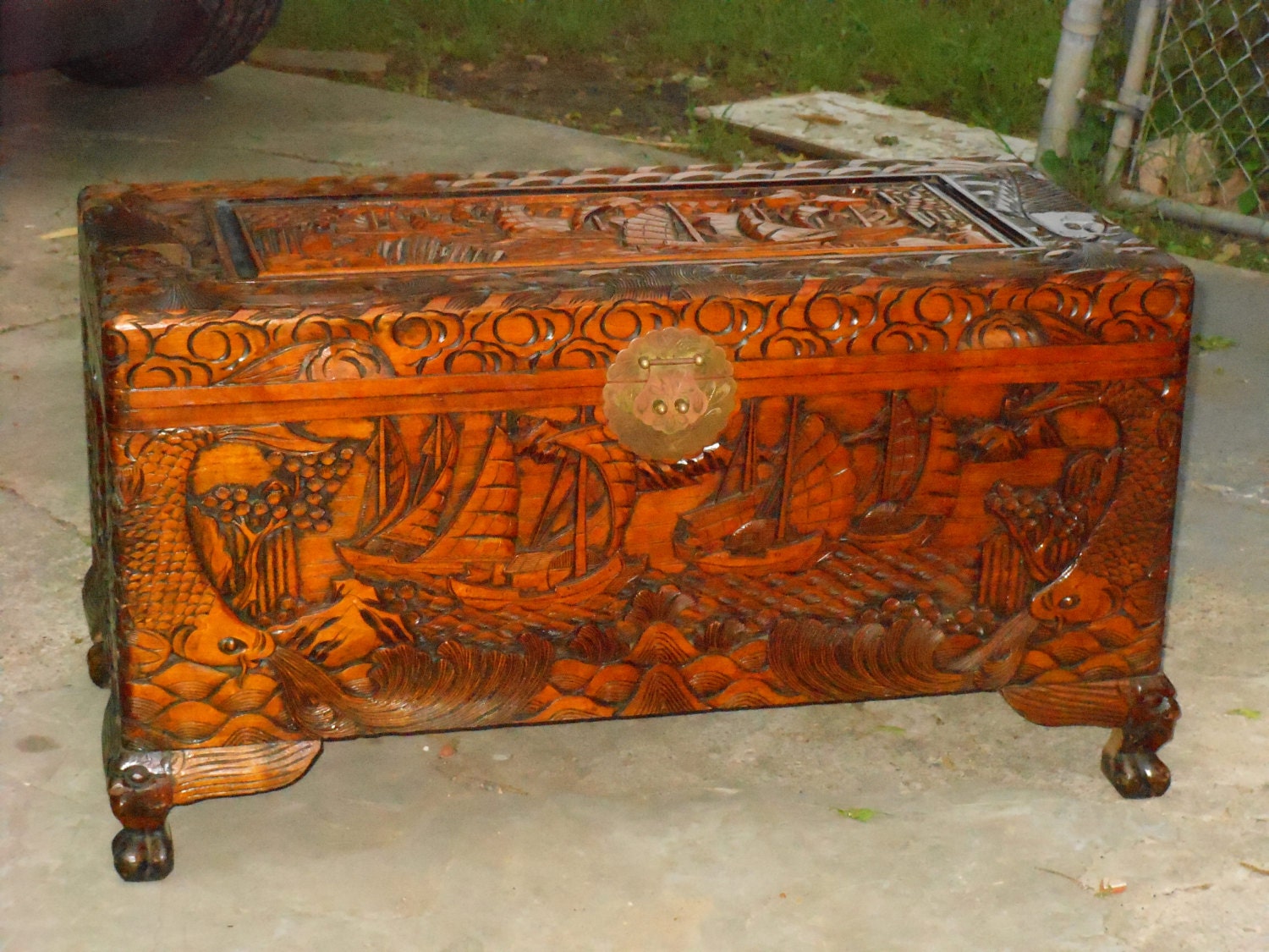 Vintage Carved Chinese Camphor Chest – Haute Juice