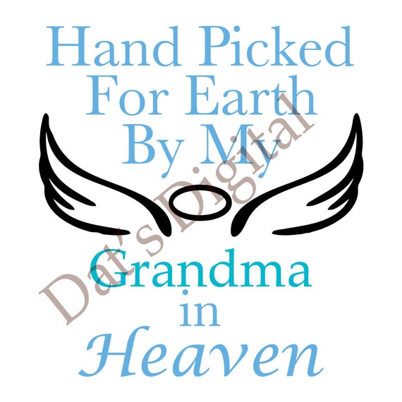 Download Items similar to Angel Grandma in Heaven Cutting or ...