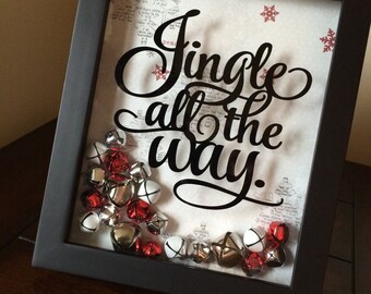 Jingle all the Way Shadow Box: Christmas, Gift, Custom, Jingle Bells