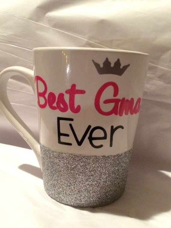 Best Grandma Ever Glitter Coffee Cup by PourSomeGlitterOnMe