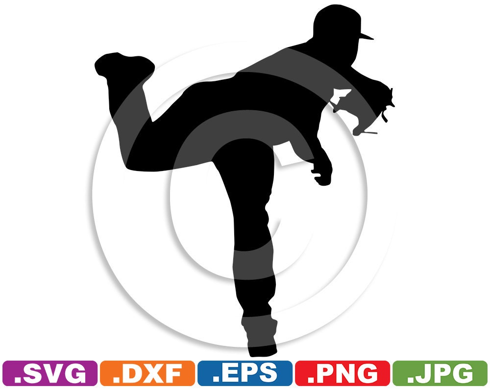 Download Baseball / Pitcher / Player Clip Art Image svg & dxf cutting