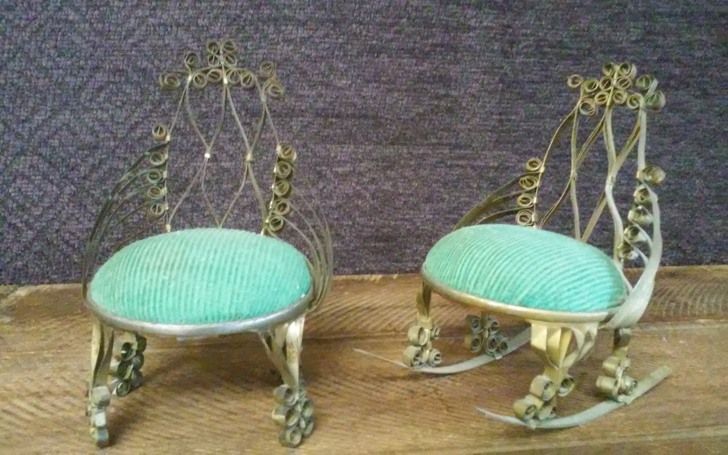 Vintage Tin Can Tramp Art Doll Furniture by theuglyottoman on Etsy