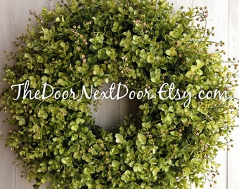Eucalyptus Wreath - Summer Wreaths - Front Door Wreath - Fall Wreath - Entry Decor - Year Round Wreath