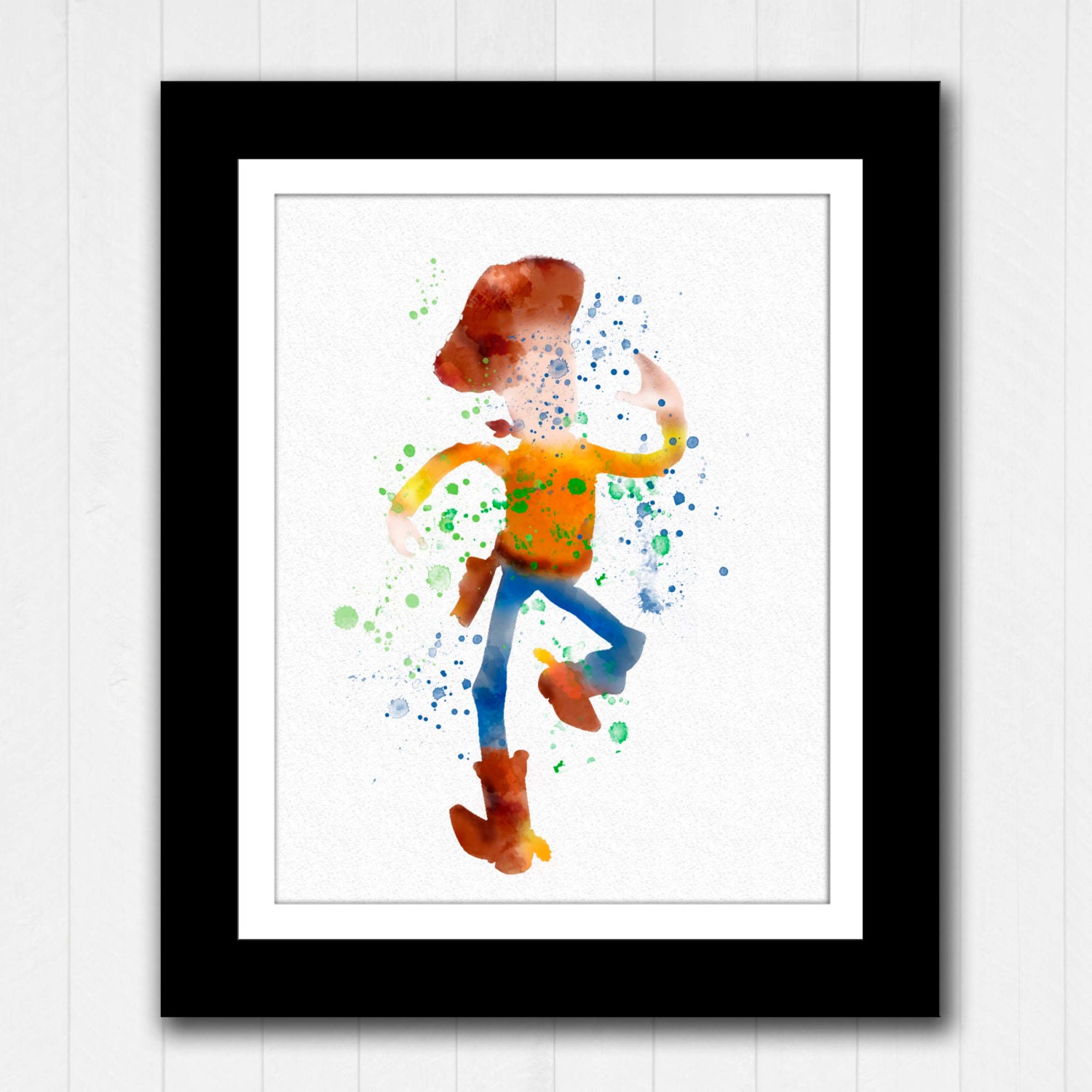 Toy Story Woody Original Watercolor Wall Decor By RoseandElaine