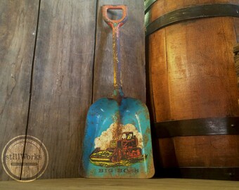 Vintage Toy Shovel Ohio Art Tin Litho Big Boss Childrens Sand Shovel