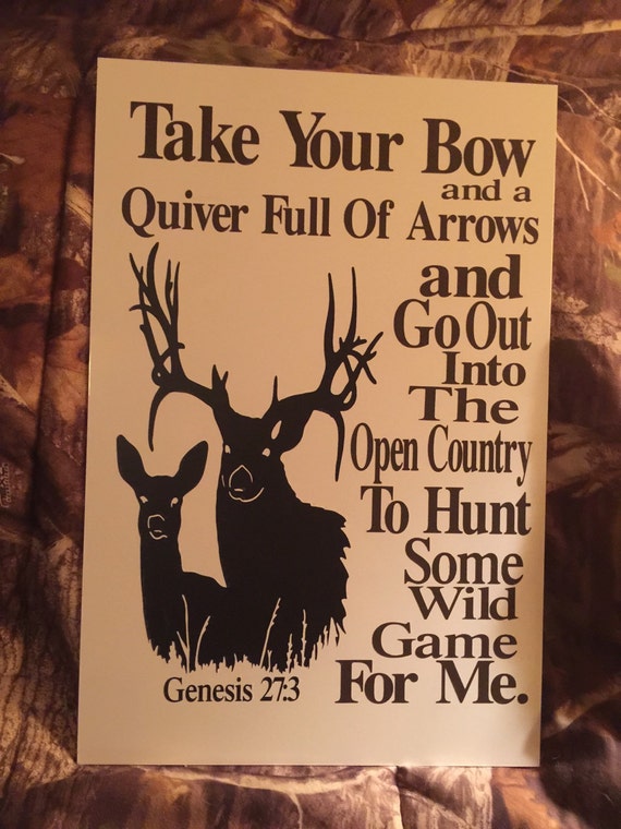 Items similar to Metal Hunting Sign with Bible Scripture on Etsy