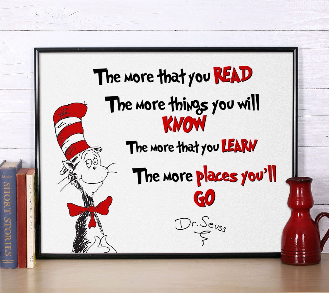 Dr Seuss Quote Oh the places you'll go Inspirational