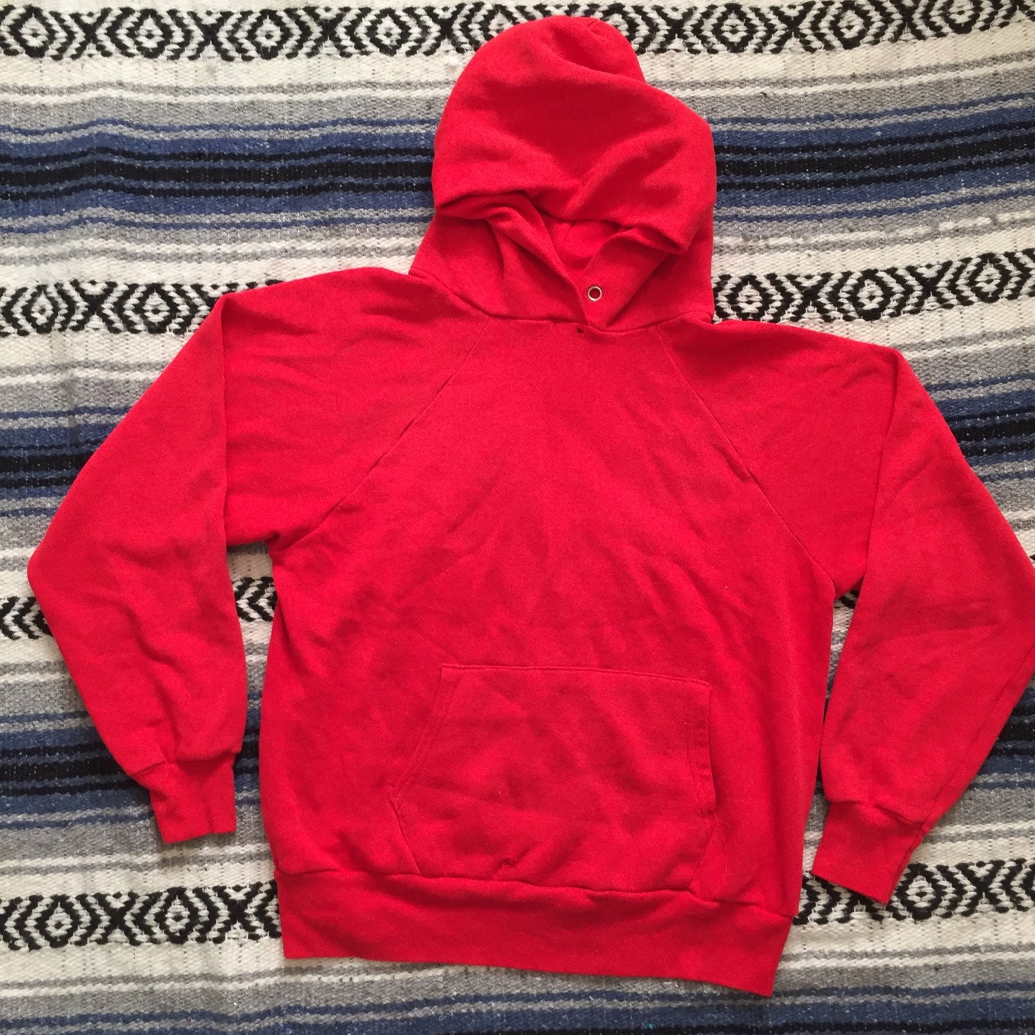 Vintage Broken In Red Hooded Sweatshirt Size XS/S Made In USA – Haute Juice