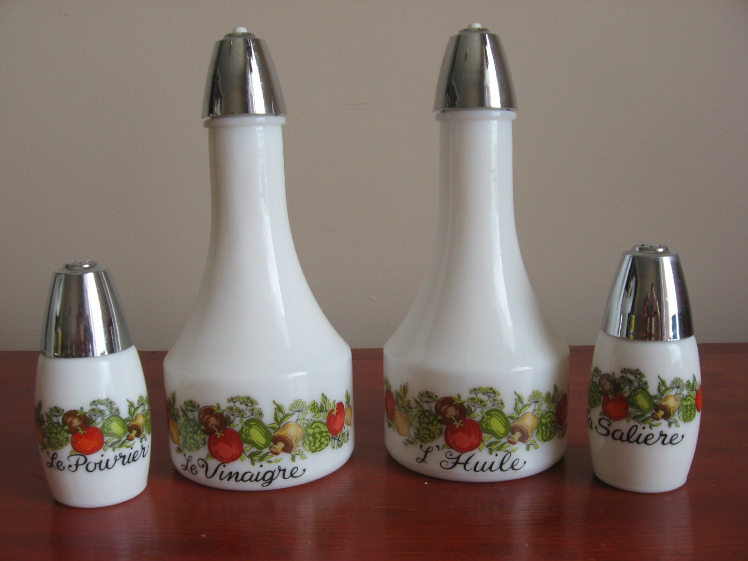 Retro Gemco Salt and Pepper Shakers Oil and Vinegar Cruets Spice of