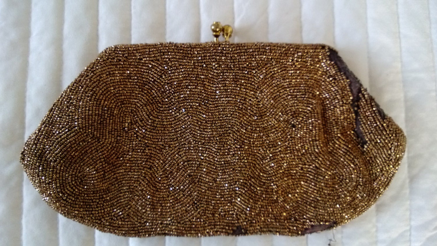 Antique Beaded Clutch Purse Made In Belgium Free Shipping