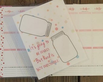 Items similar to Mason Jar Weight-loss Planner Insert on Etsy