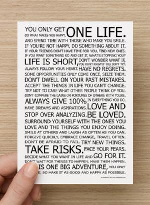 Life Manifesto Poster The World Famous Original Motivational