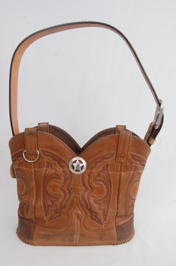 Repurposed Western Cowboy Boot Purse 14009 by BarefootCowboyNM