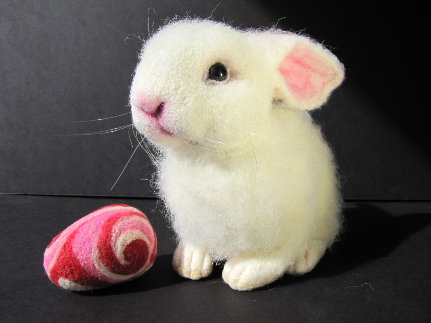 SOLD. Bunny Handmade Wool Needle Felted Animal by ARTbyLiubov