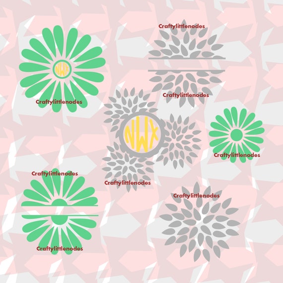 Free Free 160 Flower Split Monogram Svg SVG PNG EPS DXF File