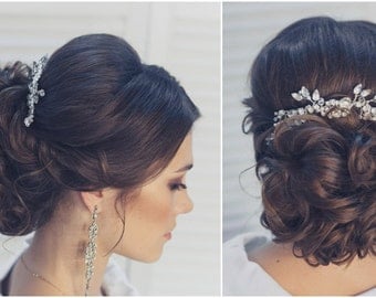 Wedding Hair Comb Rhinestone Headpiece Bridal Hair Comb Bridal Head Piece Bridal Headpiece Wedding Hair Piece Bridal Large Decorative Comb