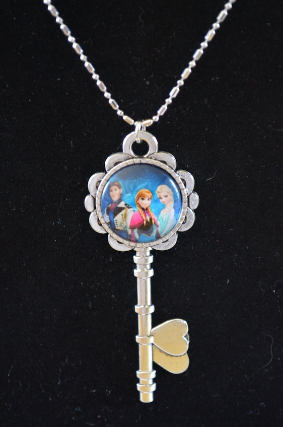 18 Inch Frozen Necklace with Anna Elsa and by SunnyeDaysProducts
