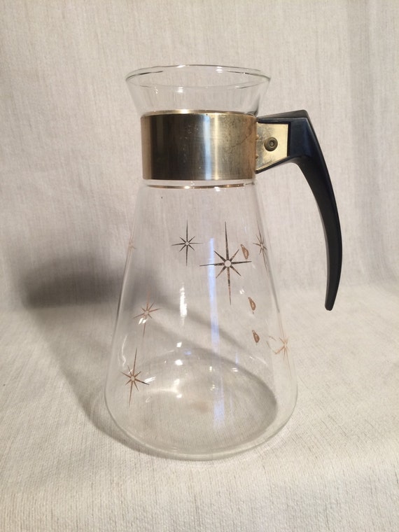 Vintage Corning Coffee Carafe atomic gold by FurnitureMulligan