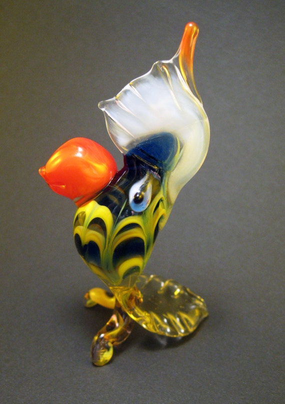 blown glass parrot