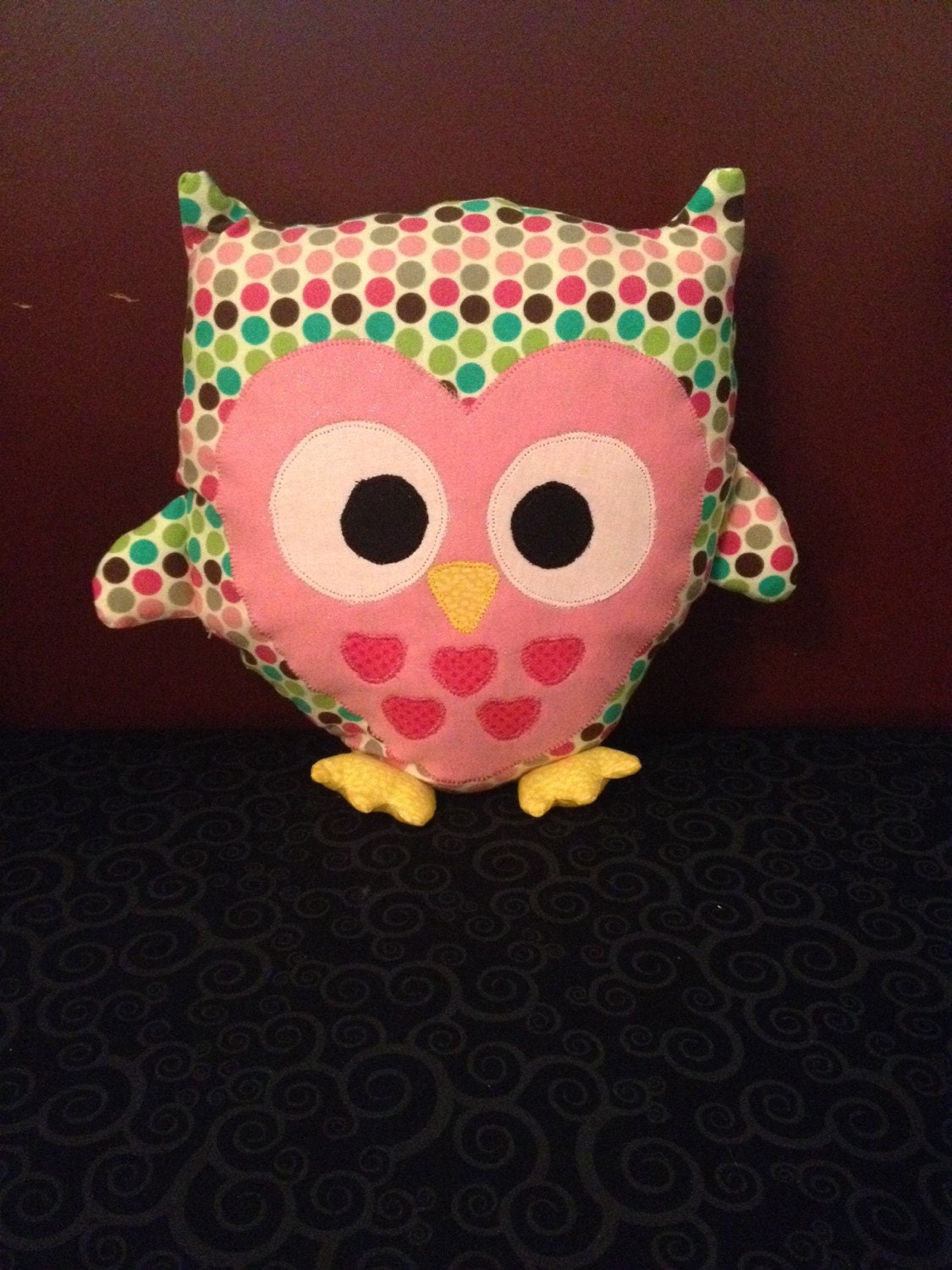 9 Plush Owl Pillow by SewSoftHeartedGifts on Etsy