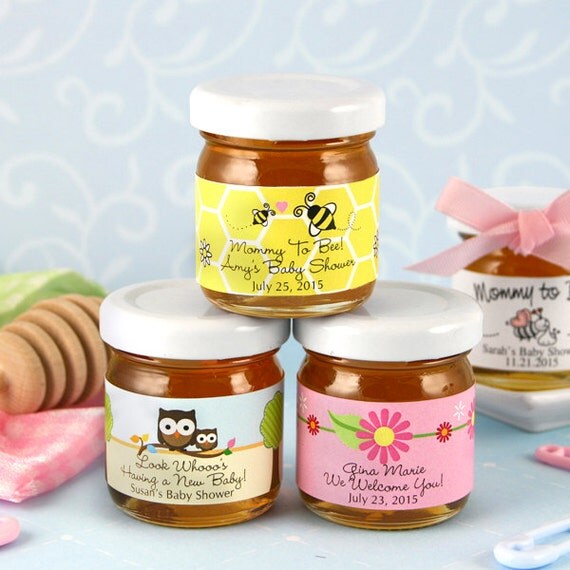 Baby shower favors 24 Honey Jars 1.5 Oz. unique by DealCardinal