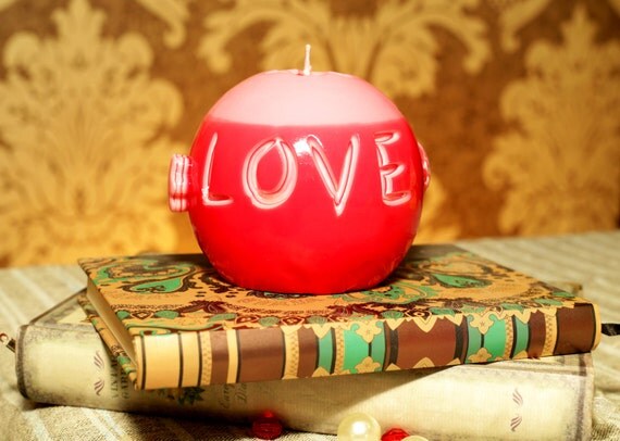 Items similar to Carved candle. Valentine Day gift. Candle handmade