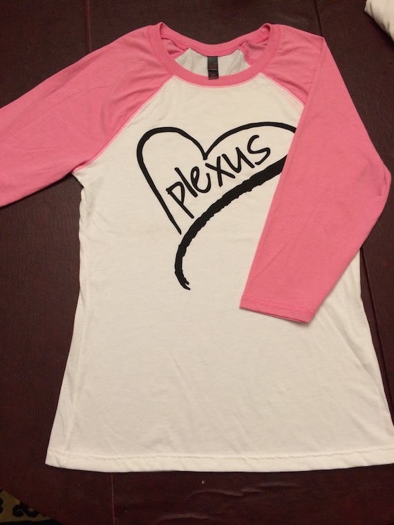 Pink Baseball TShirt. 3/4 Length Sleeve. by RockinPlexySwag