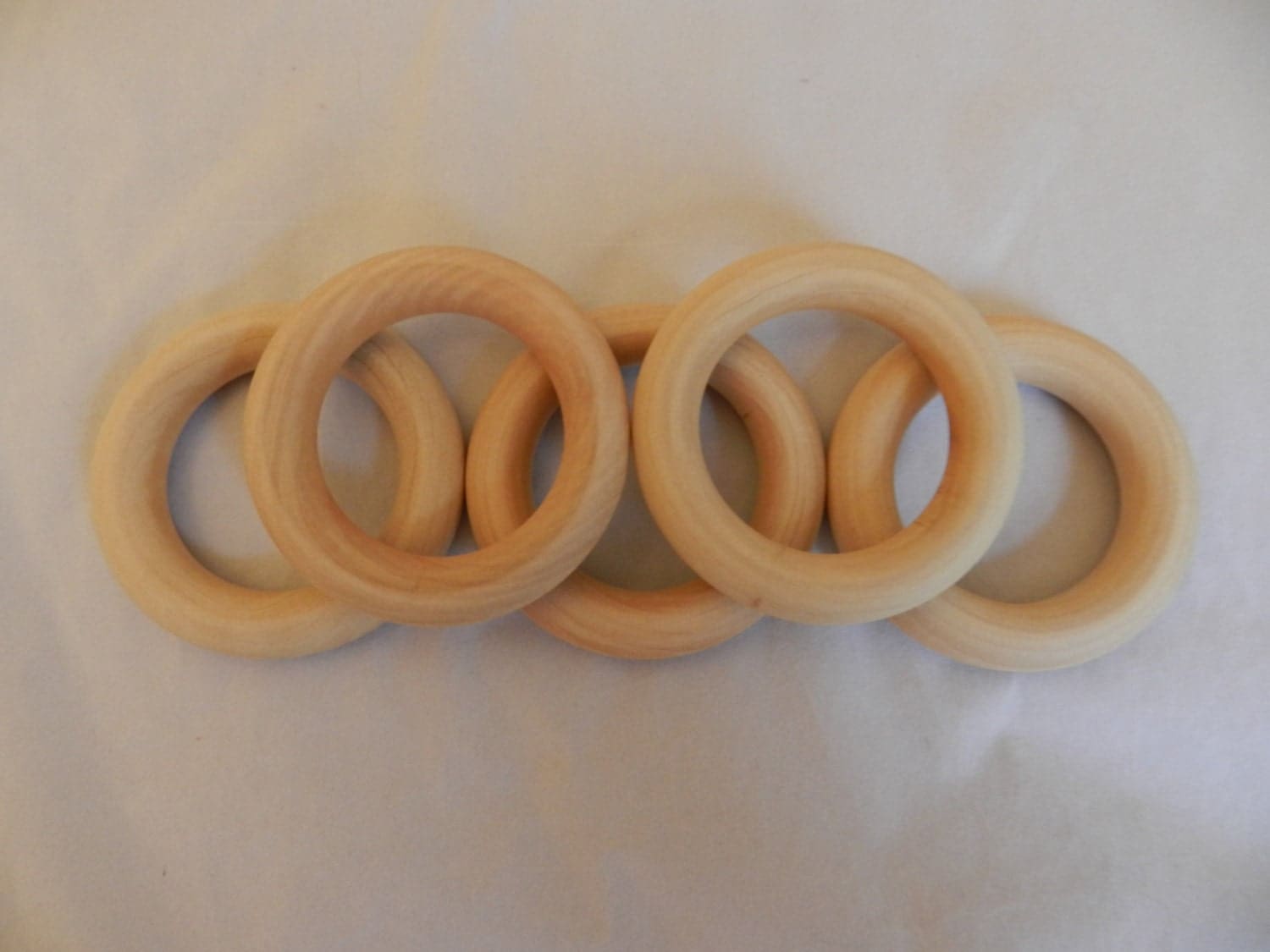 Wooden Rings Craft Rings Toss Rings 3 inch IMPERFECT Set of 10