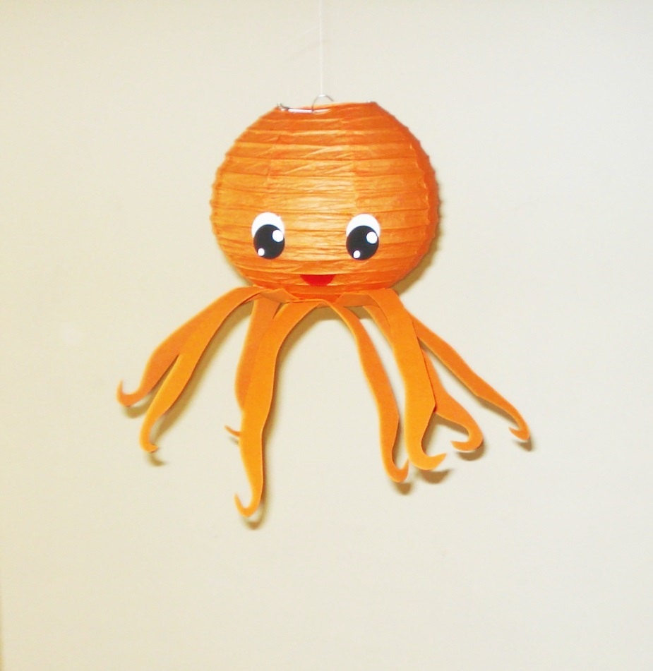 octopus Paper Lantern. Party Decorations Baby Shower Room