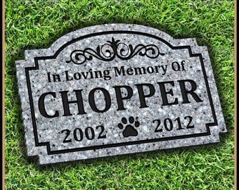 Pet Memorial Grave Marker Headstone Dog Cat Horse Gravestone Personalized Engraved Pet Garden Stone Pet Memorial Stone