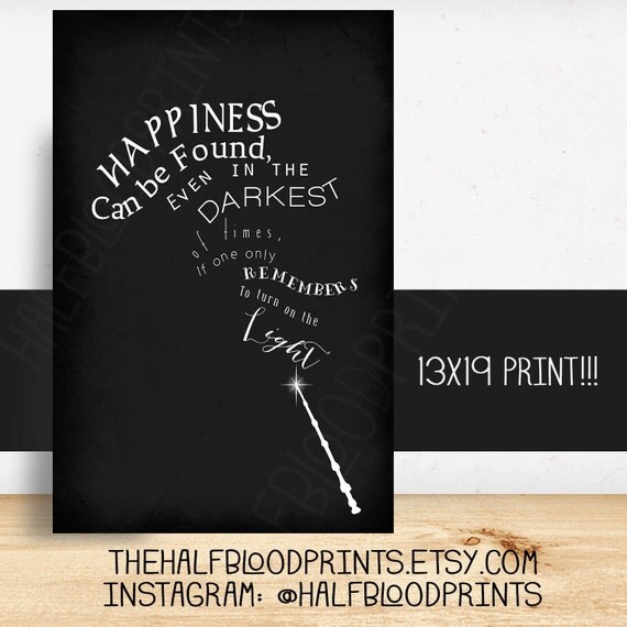 Harry Potter Wall Art Minimalist quote by TheHalfBloodPrints