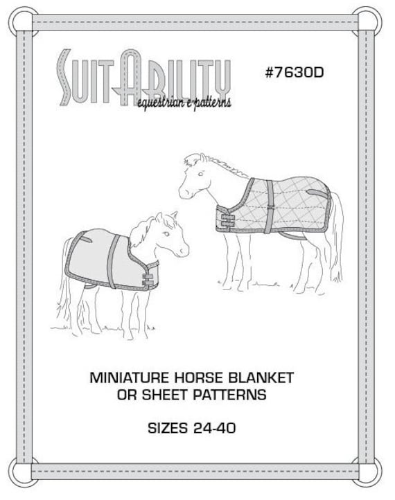 PDF Small Miniature Horse Blanket/Sheet Pattern