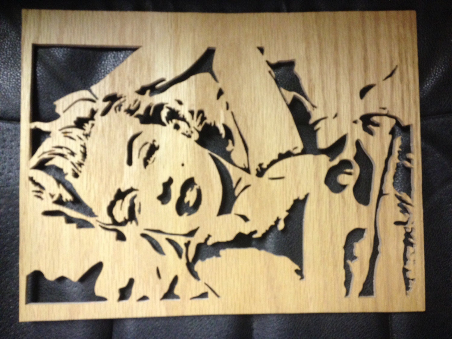 Scroll saw portrait of Marilyn Monroe by BCScrolls on Etsy