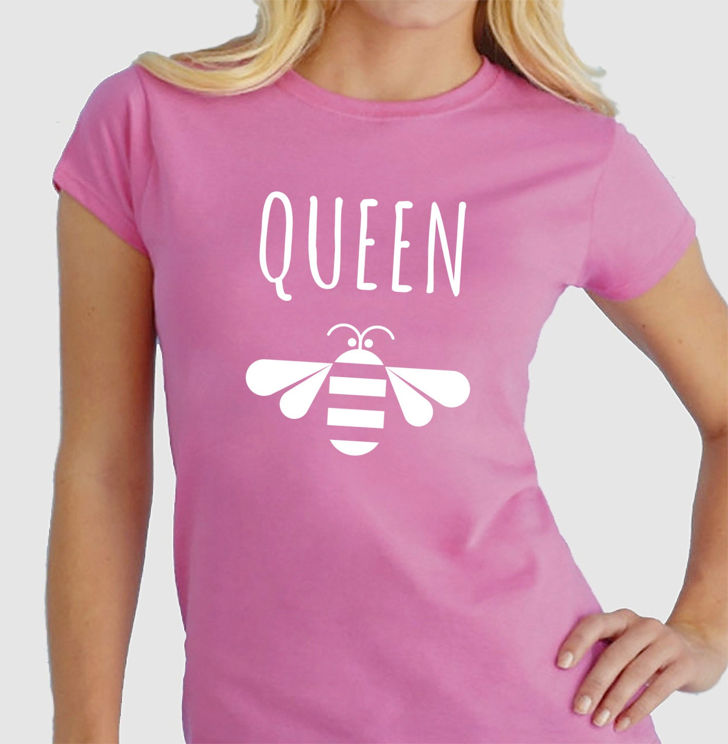 Funny Womens Tshirt Queen Bee t shirt Bee by Redeyeclothing