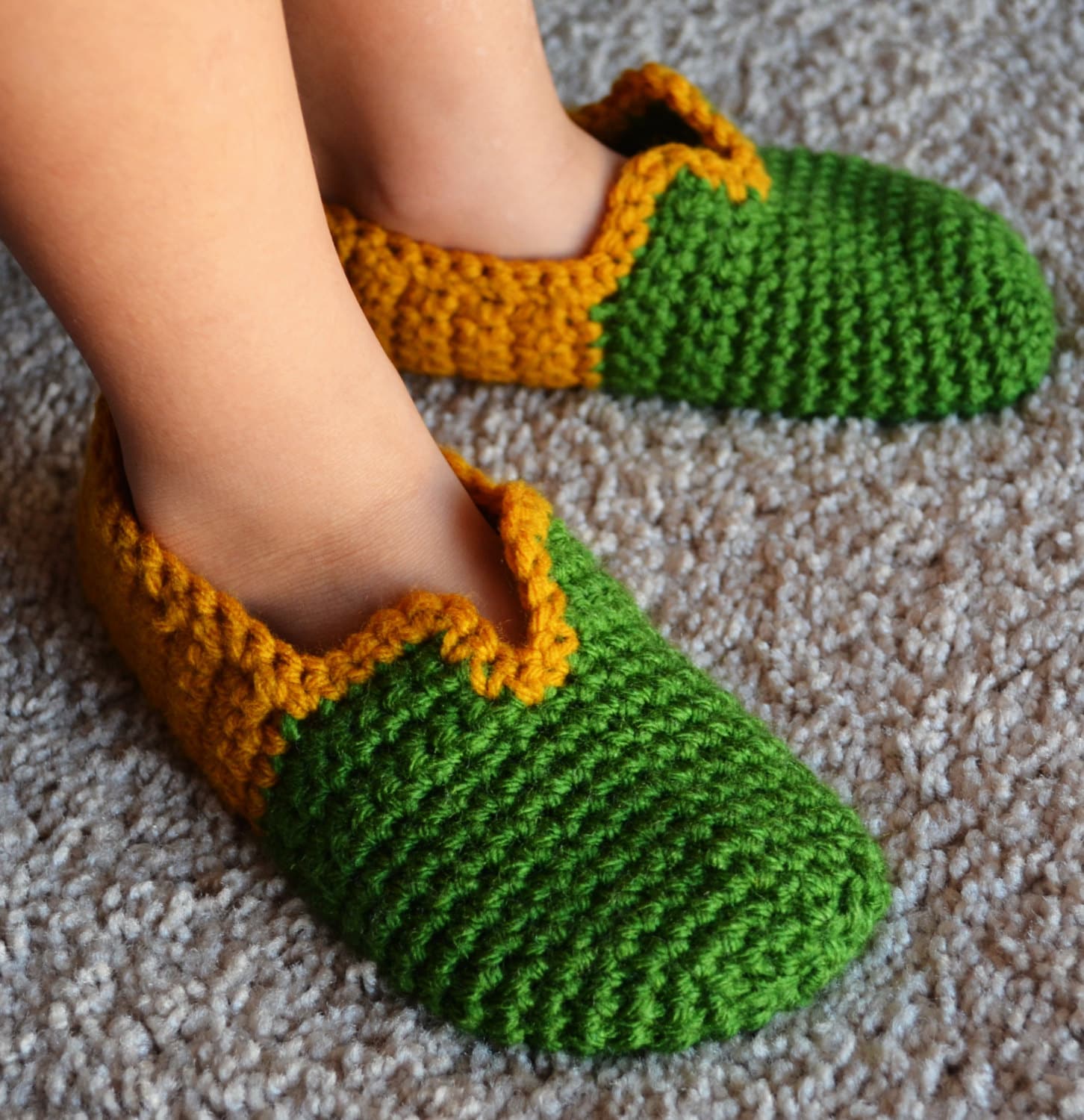 Crochet Slippers Boys 4 9 Years By Flowersalma On Etsy